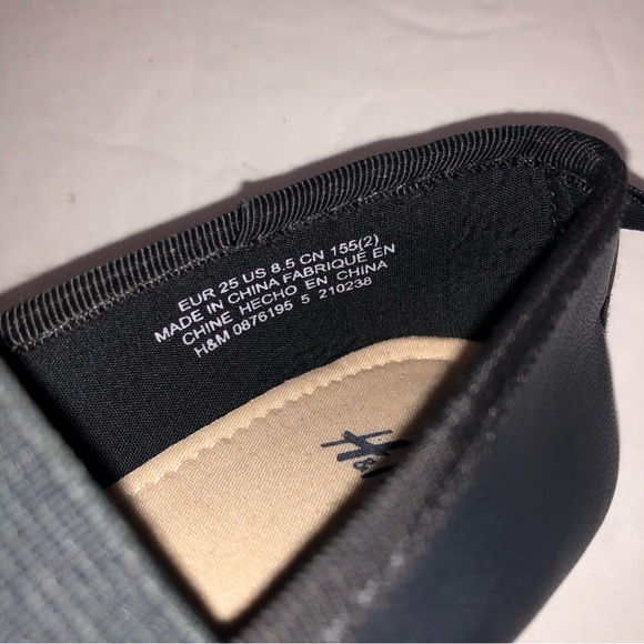 H&M Ballet Flat Shoes with Bow, Little Girl elastic foot strap Size 8.5 NWT - Picture 6 of 7